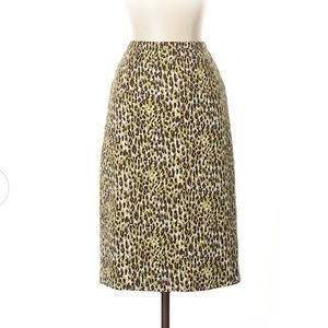 J Crew No. 2 Pencil Skirt Animal Abstract Cheetah
